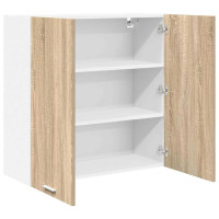 Produktbild för Hängande skåp Sonoma-ek 80 x 31 x 80 cm Konstruerat trä