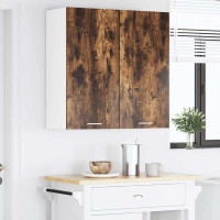 Produktbild för Hängande skåp Riga Rökt ek 80 x 31 x 80 cm Konstruerat trä
