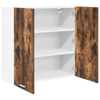Produktbild för Hängande skåp Riga Rökt ek 80 x 31 x 80 cm Konstruerat trä