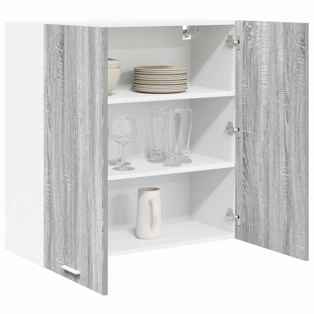 Produktbild för Hängande skåp Grå Sonoma 80 x 31 x 80 cm Konstruerat trä