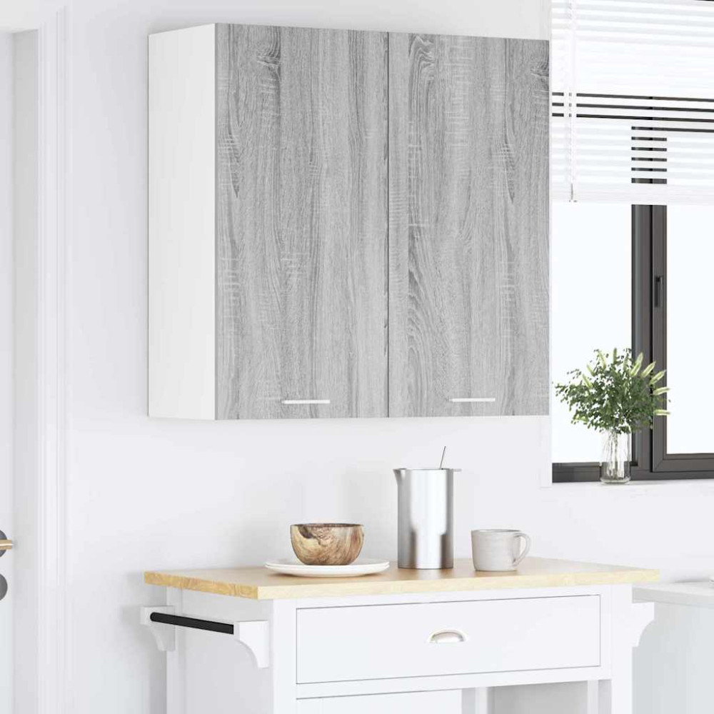 Produktbild för Hängande skåp Grå Sonoma 80 x 31 x 80 cm Konstruerat trä