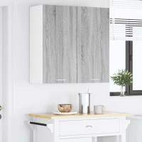 Produktbild för Hängande skåp Grå Sonoma 80 x 31 x 80 cm Konstruerat trä