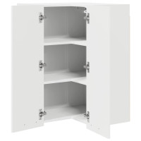 Produktbild för Hängande skåp med lagring Vit 57 x 57 x 80 cm Konstruerat trä