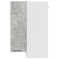 Produktbild för Hängande skåp Betonggrå och vit 57 x 57 x 80 cm Konstruerat trä