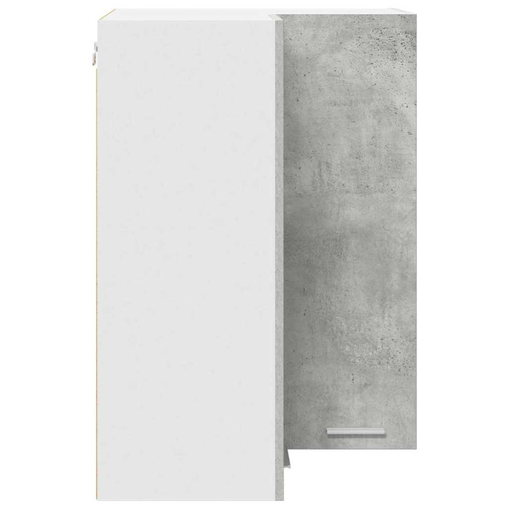 Produktbild för Hängande skåp Betonggrå och vit 57 x 57 x 80 cm Konstruerat trä