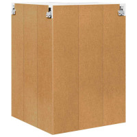 Produktbild för Hängande skåp Betonggrå och vit 57 x 57 x 80 cm Konstruerat trä
