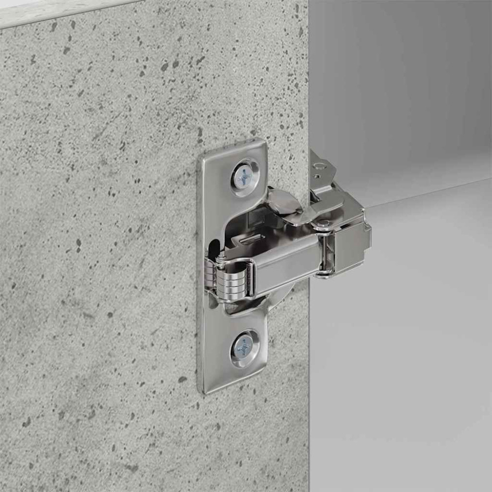 Produktbild för Hängande skåp Betonggrå och vit 57 x 57 x 80 cm Konstruerat trä