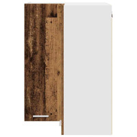 Produktbild för Hängande skåp Gamla trä och vit 57 x 57 x 80 cm Konstruerat trä