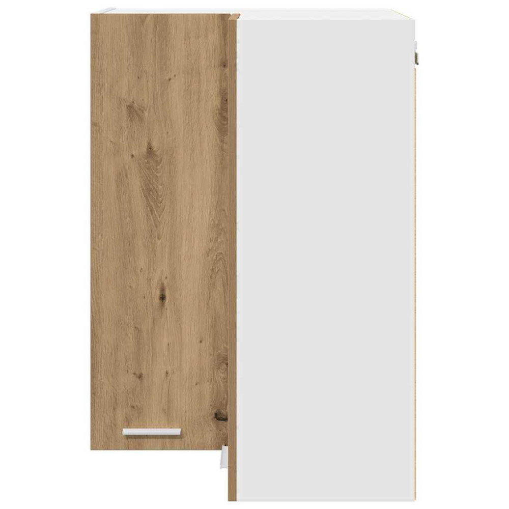 Produktbild för Hängande skåp med lagring Artisan ek och vit 57 x 57 x 80 cm