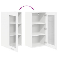 Produktbild för Hängande skåp 2 pcs Vit 40 x 31 x 80 cm Konstruerat trä