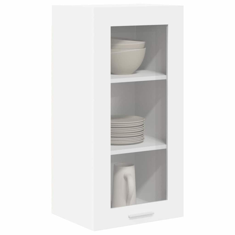 Produktbild för Hängande skåp 2 pcs Vit 40 x 31 x 80 cm Konstruerat trä