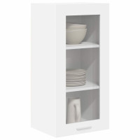Produktbild för Hängande skåp 2 pcs Vit 40 x 31 x 80 cm Konstruerat trä