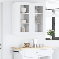 Produktbild för Hängande skåp 2 pcs Vit 40 x 31 x 80 cm Konstruerat trä
