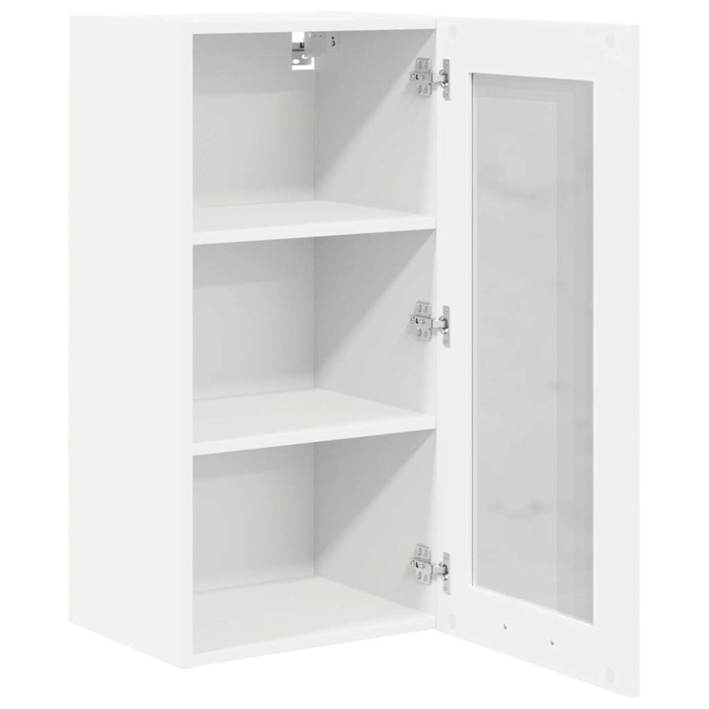 Produktbild för Hängande skåp 2 pcs Vit 40 x 31 x 80 cm Konstruerat trä