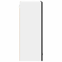 Produktbild för Hängande skåp med dörr Svart Ek 40 x 31 x 80 cm Konstruerat trä