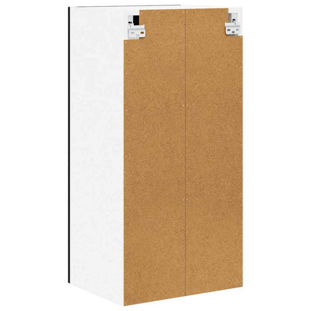 Produktbild för Hängande skåp med dörr Svart Ek 40 x 31 x 80 cm Konstruerat trä