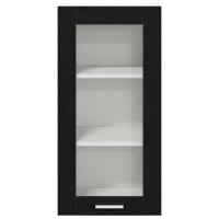 Produktbild för Hängande skåp 2 pcs Svart Ek 40 x 31 x 80 cm Konstruerat trä