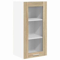 Produktbild för Hängande skåp 2 pcs Sonoma-ek 40 x 31 x 80 cm Konstruerat trä