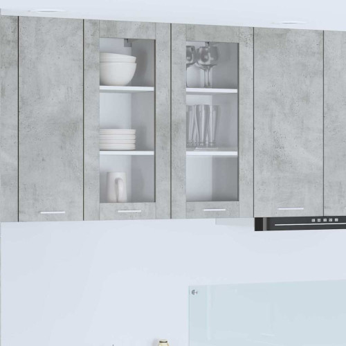 vidaXL Hängande skåp 2 pcs Betonggrå 40 x 31 x 80 cm Konstruerat trä