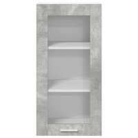 Produktbild för Hängande skåp 2 pcs Betonggrå 40 x 31 x 80 cm Konstruerat trä