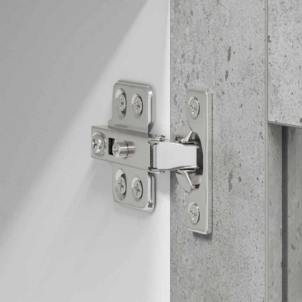 Produktbild för Hängande skåp 2 pcs Betonggrå 40 x 31 x 80 cm Konstruerat trä