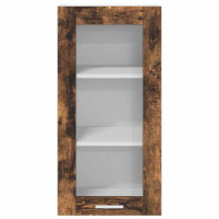 Produktbild för Hängande skåp med dörr Rökt ek 40 x 31 x 80 cm Konstruerat trä
