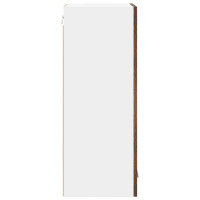 Produktbild för Hängande skåp med dörr Rökt ek 40 x 31 x 80 cm Konstruerat trä