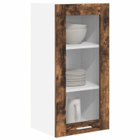 Produktbild för Hängande skåp 2 pcs Rökt ek 40 x 31 x 80 cm Konstruerat trä