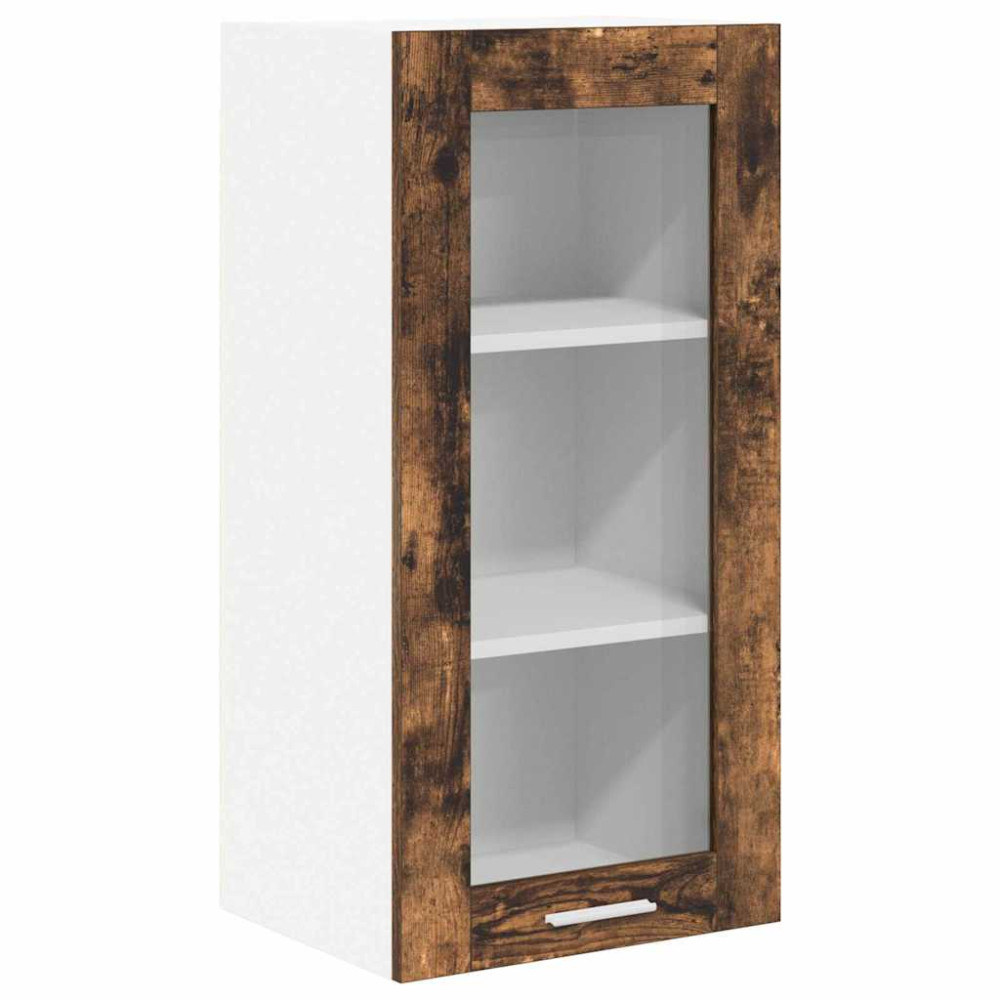 Produktbild för Hängande skåp 2 pcs Rökt ek 40 x 31 x 80 cm Konstruerat trä