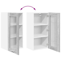 Produktbild för Hängande skåp 2 pcs Grå Sonoma 40 x 31 x 80 cm Konstruerat trä