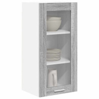 Produktbild för Hängande skåp 2 pcs Grå Sonoma 40 x 31 x 80 cm Konstruerat trä