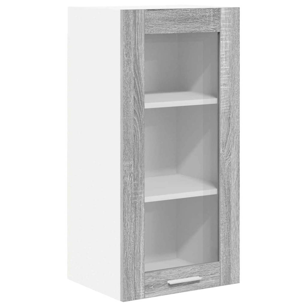 Produktbild för Hängande skåp 2 pcs Grå Sonoma 40 x 31 x 80 cm Konstruerat trä