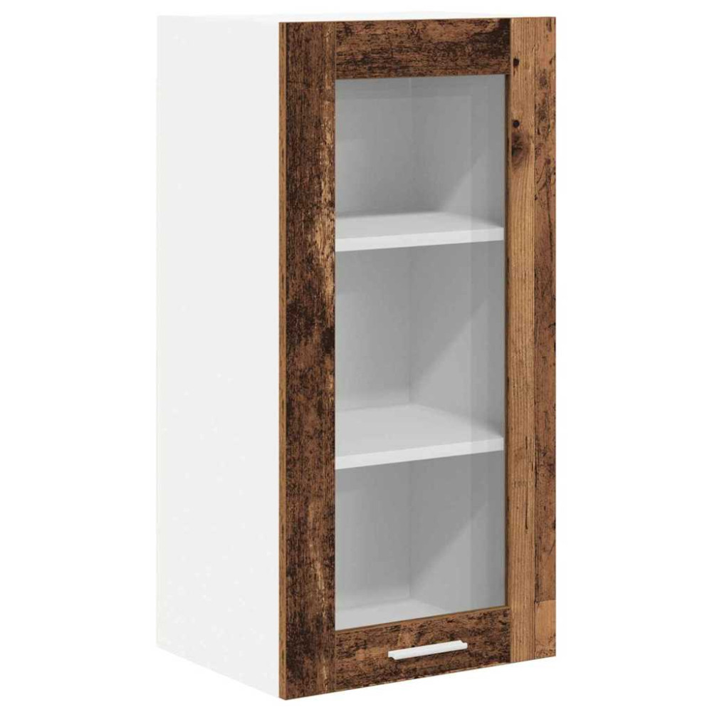 Produktbild för Hängande skåp 2 pcs Gammalt trä 40 x 31 x 80 cm Konstruerat trä