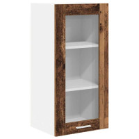 Produktbild för Hängande skåp 2 pcs Gammalt trä 40 x 31 x 80 cm Konstruerat trä