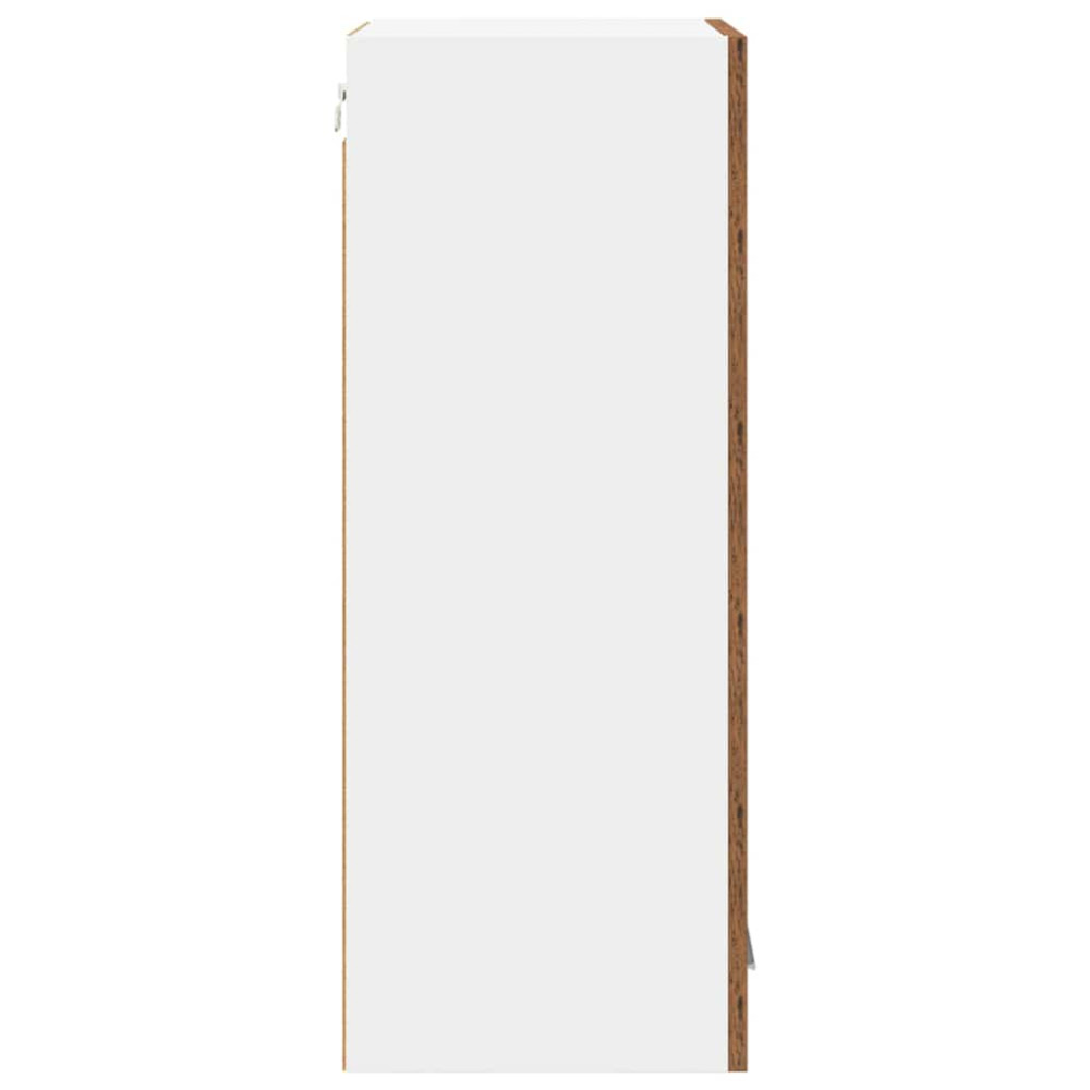 Produktbild för Hängande skåp 2 pcs Gammalt trä 40 x 31 x 80 cm Konstruerat trä