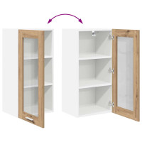 Produktbild för Hängande skåp 2 pcs Artisan Ek 40 x 31 x 80 cm Konstruerat trä