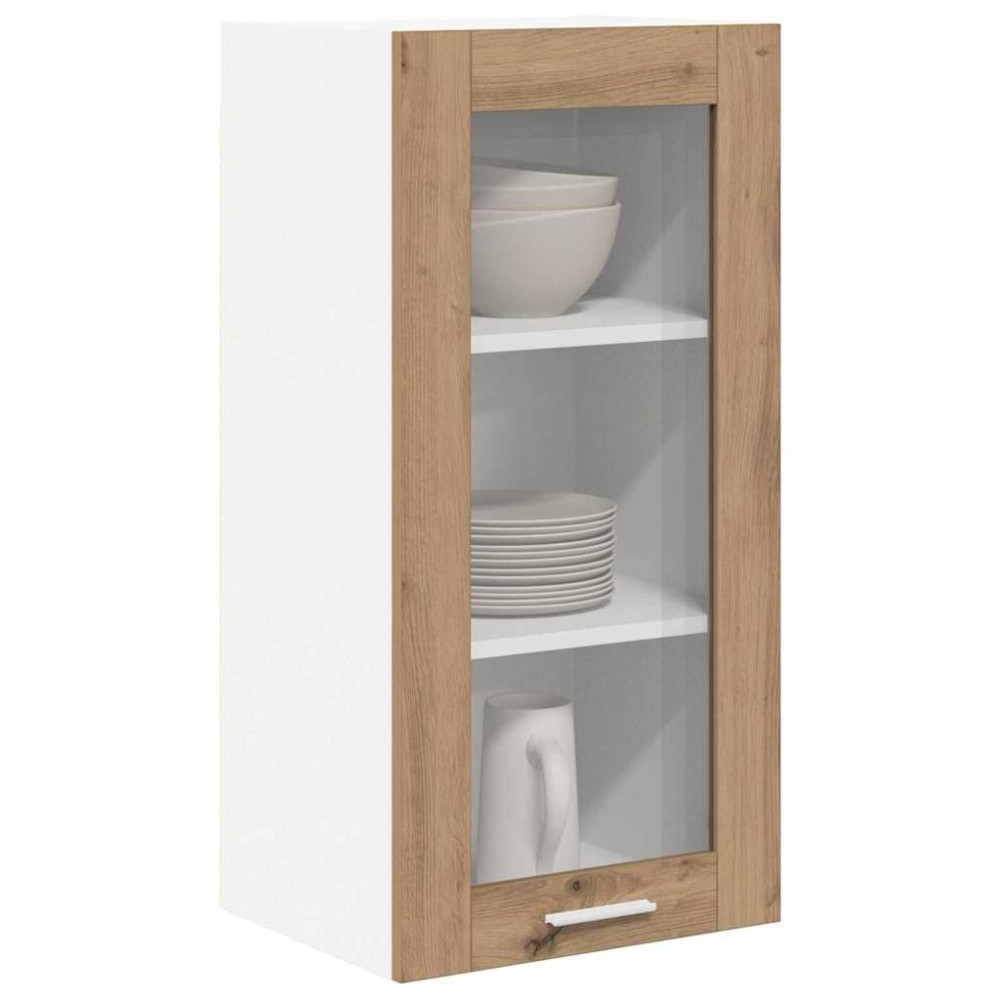 Produktbild för Hängande skåp 2 pcs Artisan Ek 40 x 31 x 80 cm Konstruerat trä