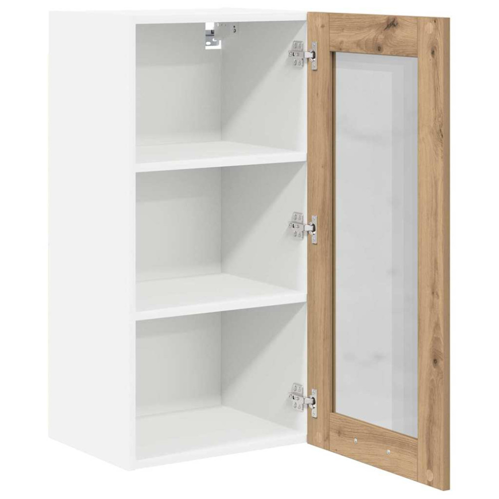 Produktbild för Hängande skåp 2 pcs Artisan Ek 40 x 31 x 80 cm Konstruerat trä