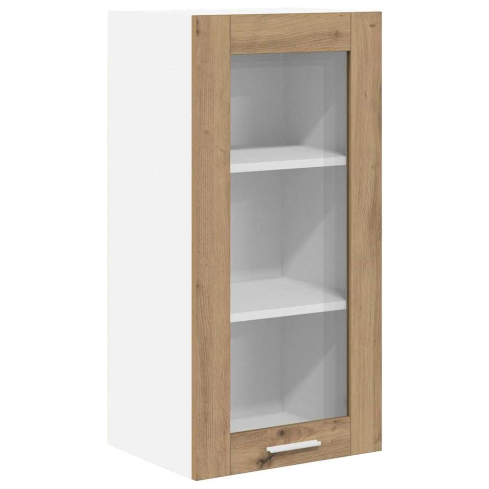 Produktbild för Hängande skåp 2 pcs Artisan Ek 40 x 31 x 80 cm Konstruerat trä