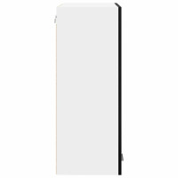 Produktbild för Hängande skåp med dörr Svart Ek 60 x 31 x 80 cm Konstruerat trä