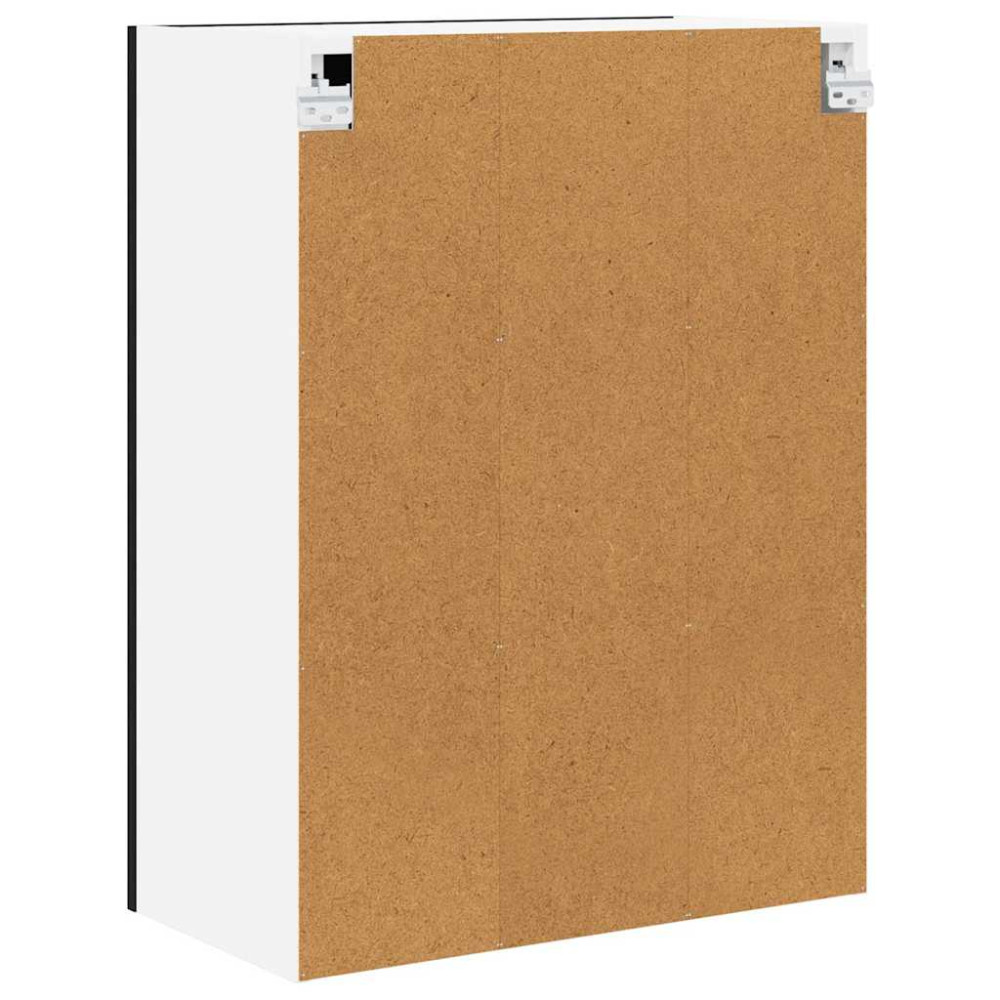 Produktbild för Hängande skåp med dörr Svart Ek 60 x 31 x 80 cm Konstruerat trä
