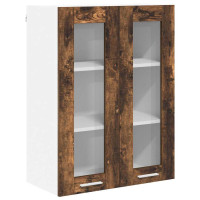 Produktbild för Hängande skåp med dörr Rökt ek 60 x 31 x 80 cm Konstruerat trä