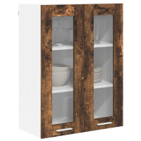 Produktbild för Hängande skåp med dörr Rökt ek 60 x 31 x 80 cm Konstruerat trä