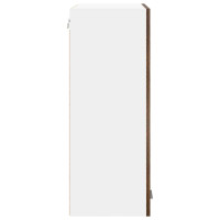 Produktbild för Hängande skåp med dörr Rökt ek 60 x 31 x 80 cm Konstruerat trä