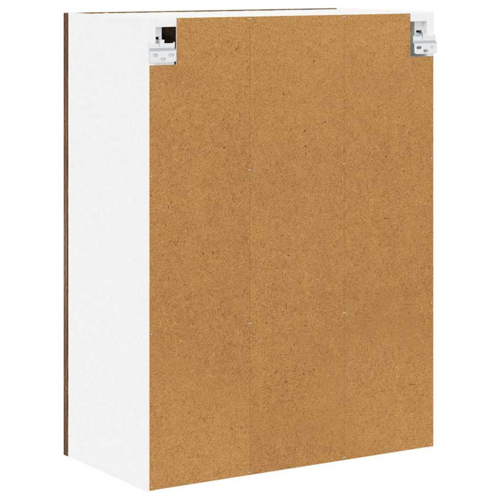 Produktbild för Hängande skåp med dörr Rökt ek 60 x 31 x 80 cm Konstruerat trä