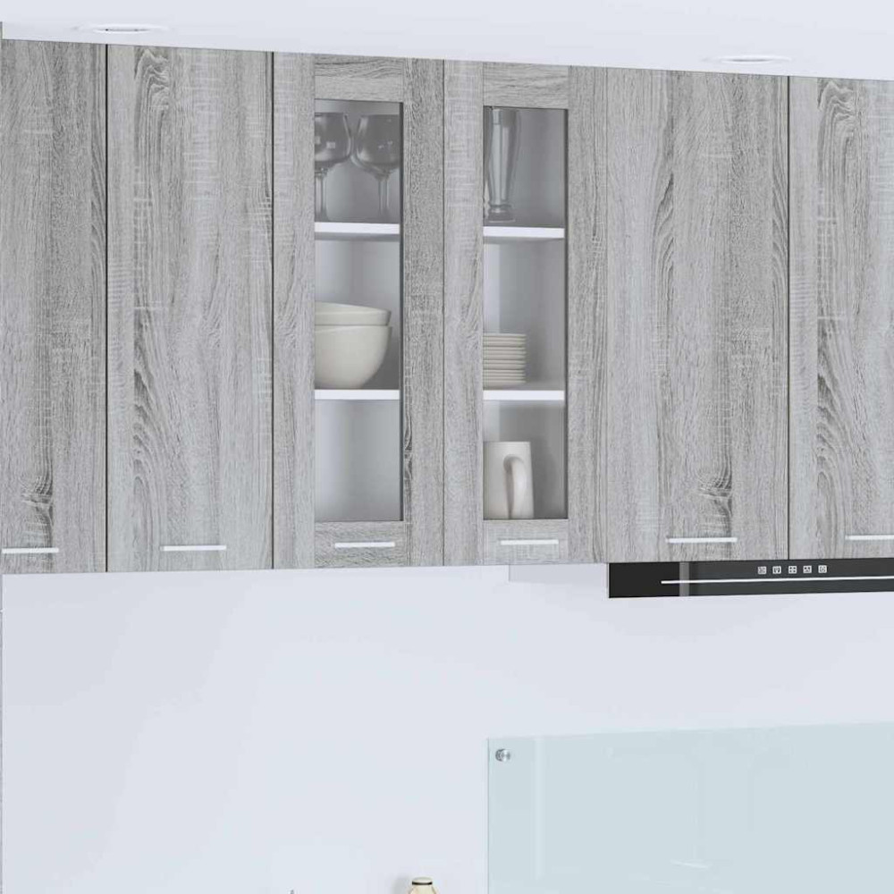Produktbild för Hängande skåp Grå Sonoma 60 x 31 x 80 cm Konstruerat trä