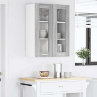 Produktbild för Hängande skåp Grå Sonoma 60 x 31 x 80 cm Konstruerat trä