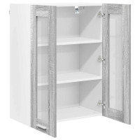 Produktbild för Hängande skåp Grå Sonoma 60 x 31 x 80 cm Konstruerat trä