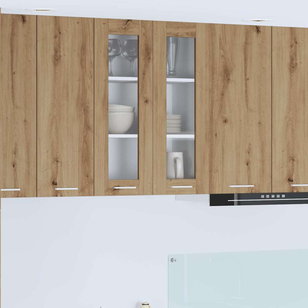 Produktbild för Hängande skåp Riga Artisan Ek 60 x 31 x 80 cm Konstruerat trä