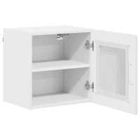 Produktbild för Väggglasförråd LUCCA Vit 40 x 31 x 40 cm Konstruerat trä